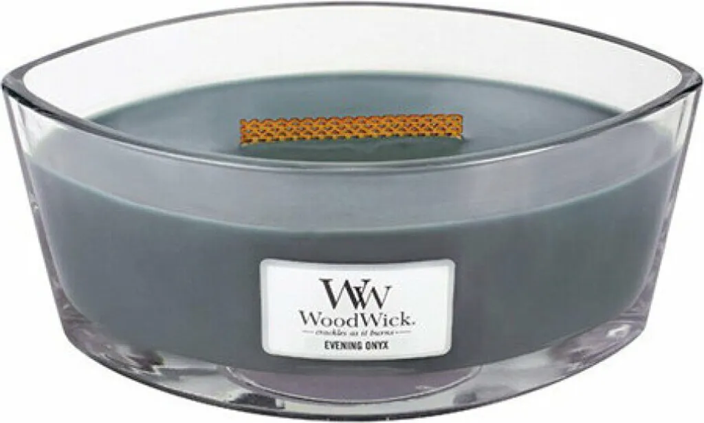Woodwick Evening Onyx 453,6g Bougie Parfumée Mèche en Bois Crépitante