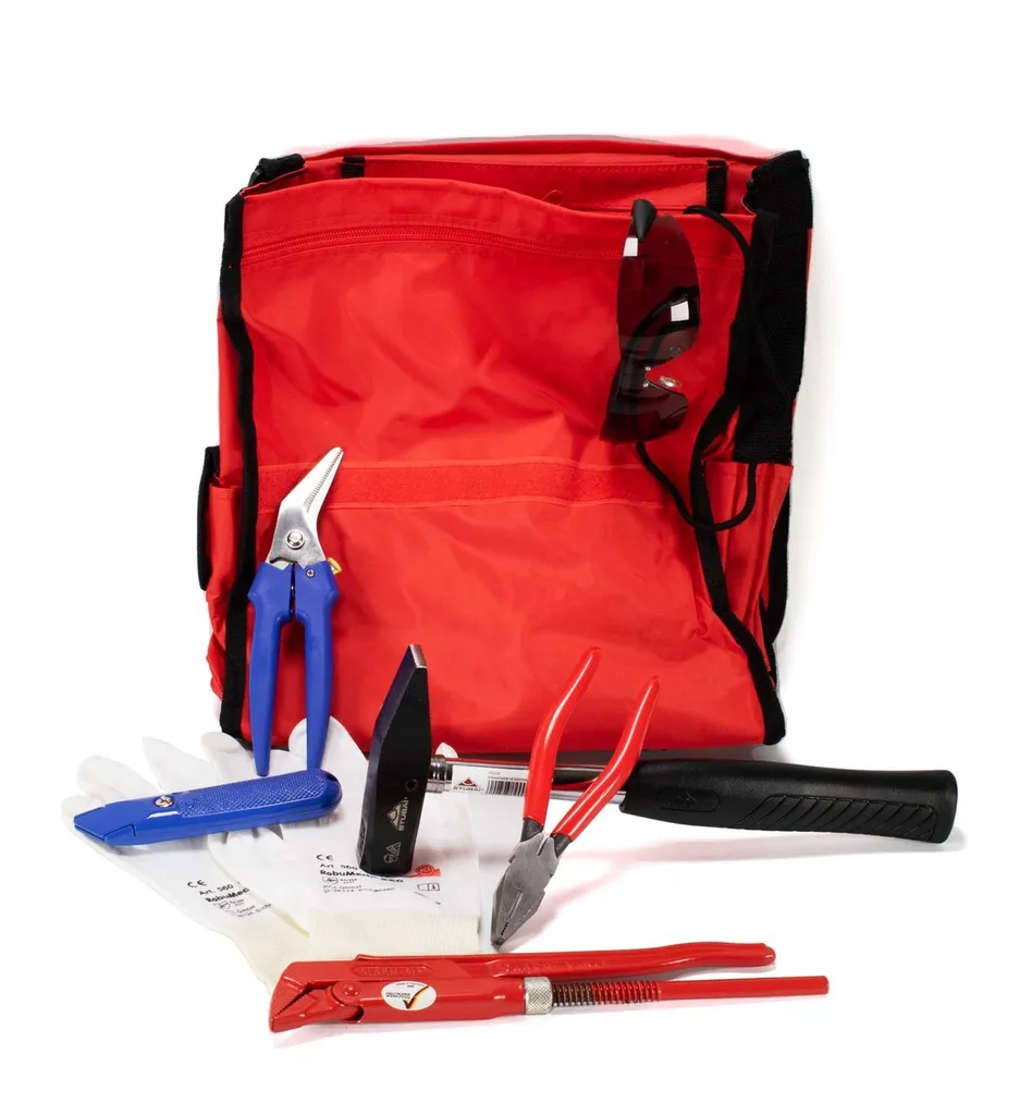 Kit Attrezzi Officina 8 Pezzi: Borsa Portautensili Martello e Forbici DIY