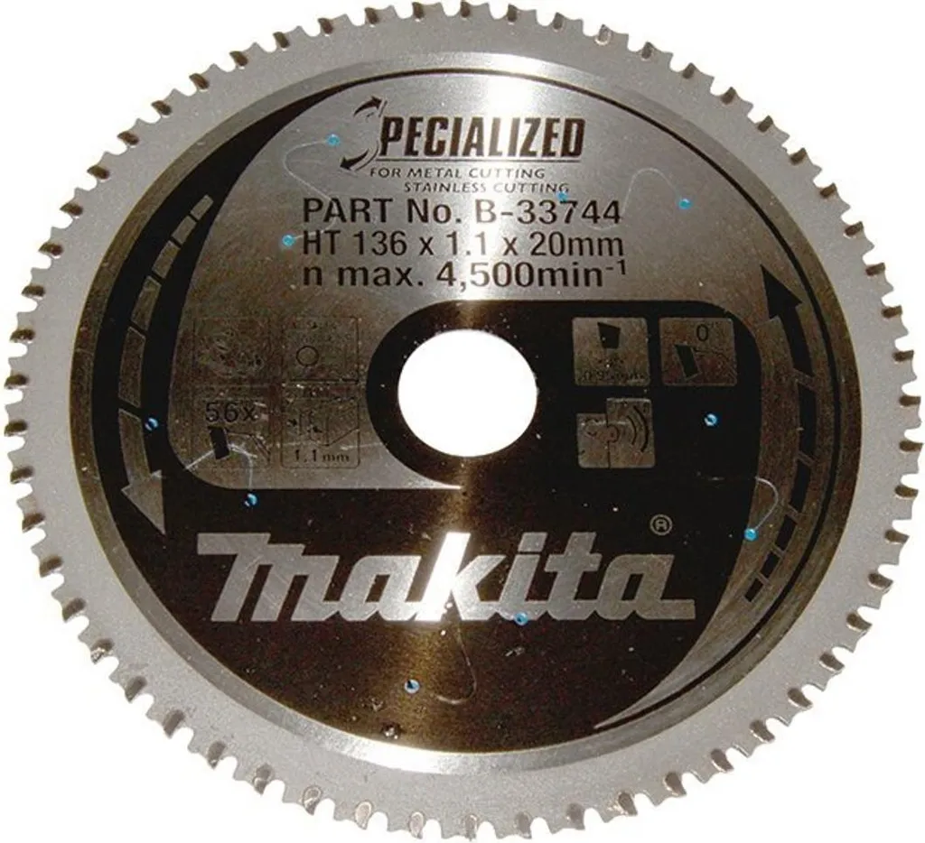 Lama per sega circolare Makita TCT Special TCT - 136 x 20 mm - 56 denti - metallo, acciaio inox