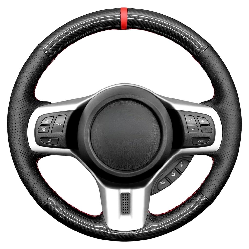 Lenkradbezug aus glänzender Kohlefaser und Mikrofaser-Leder für Mitsubishi Lancer Evolution EVO X 10 2008–2015