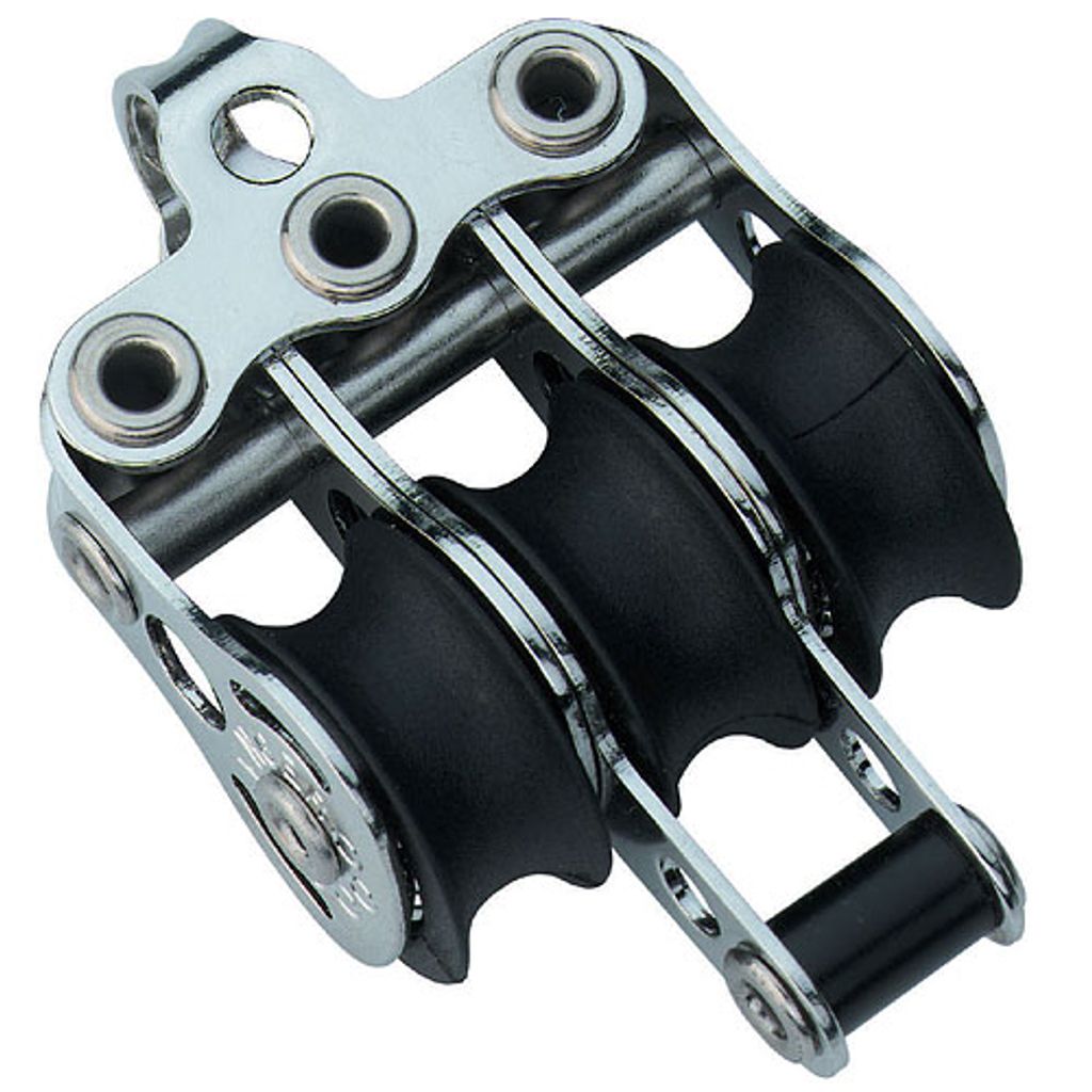 Sprenger Micro XS Dreifach-Block mit Kugellager / Bügel und Hundsfott A2