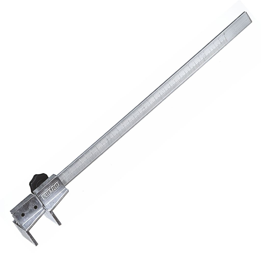 Mètre à lattes alu Freund Longueur 400 mm 250 g Graduation Image du produit 