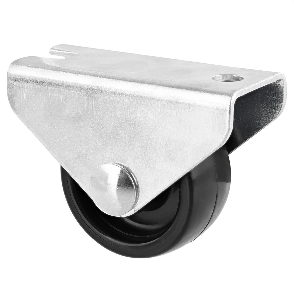 WAGNER Design Möbelrolle / Bockrolle - Durchmesser Ø 30 mm, Stahl verzinkt, schwarz, Tragkraft 45 kg - 01005601