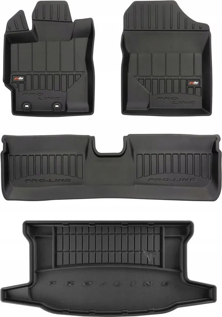 SET di tappetini in gomma 3D Toyota Yaris 3 Active HB 2013-2018 g
