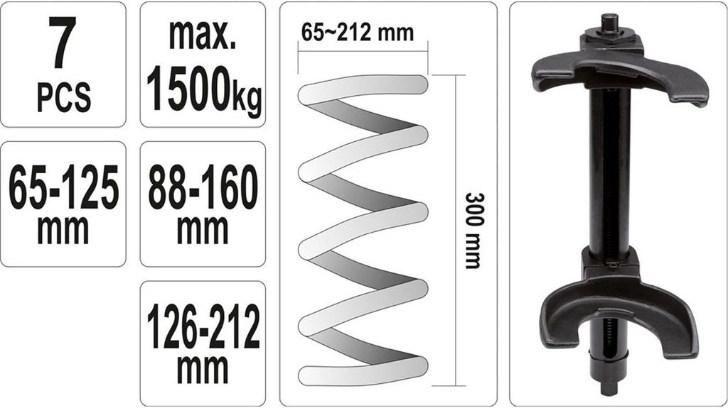Set di compressori per molle YATO con dischi per molle Immagine del prodotto 