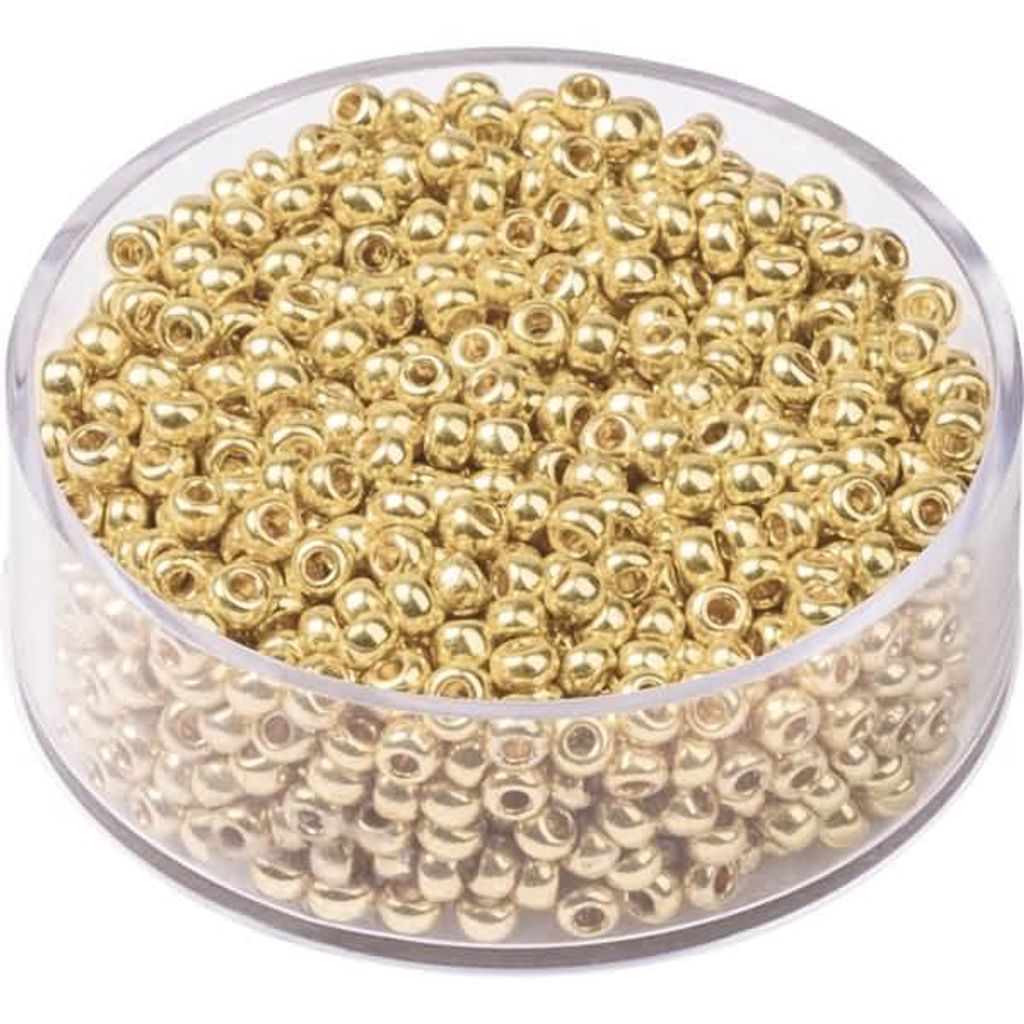 KNORR PRANDELL 213104761 Bö Rocailles Ø 25 mm Glas bleichgoldfarben
