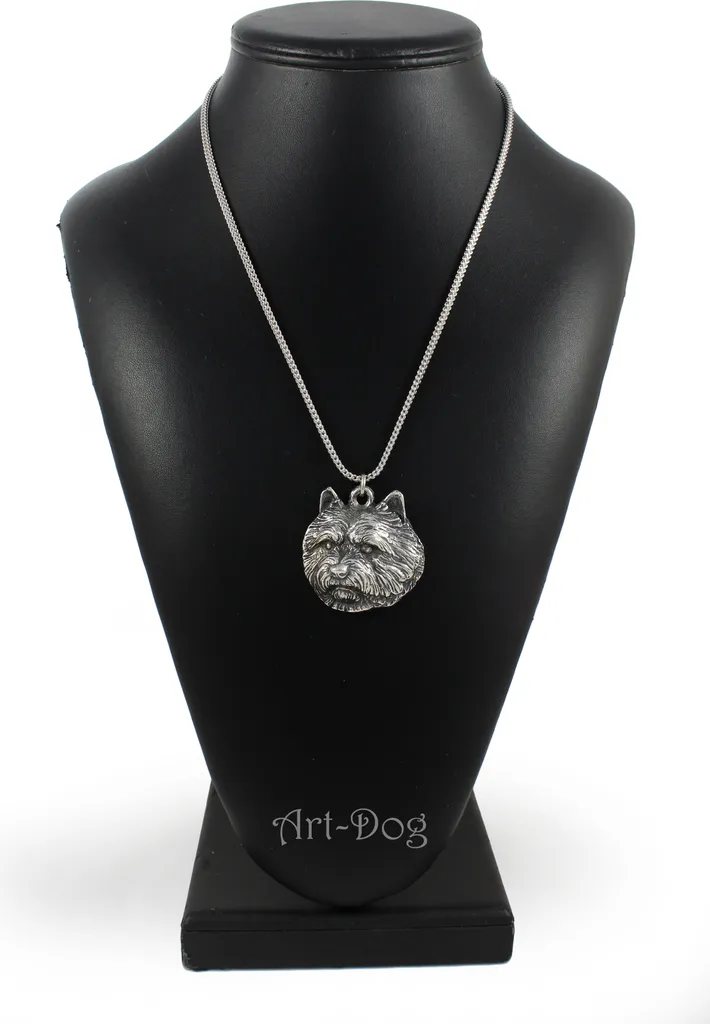 Collana Art-Dog Norwich Terrier: Pendente Cane su Catena d'Argento Fine