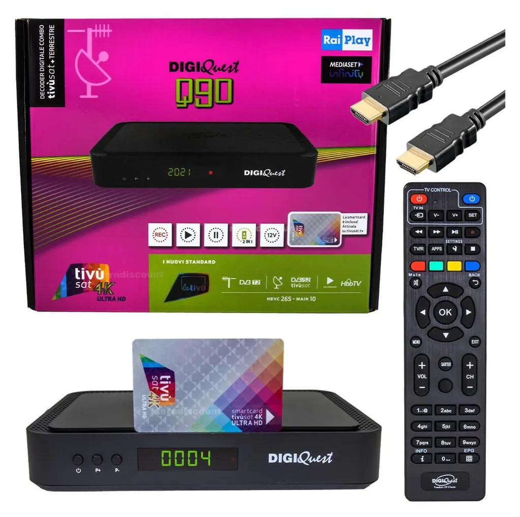 Recevoir les Chaînes Italiennes en France : DIGIQuest Q90 4K TiVuSat
