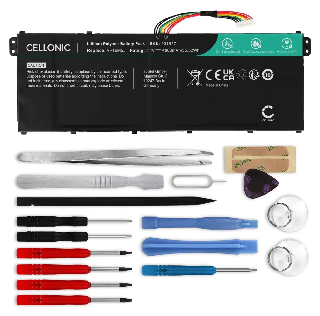 Rigenera il tuo Acer Aspire 3 A315 con Batteria CELLONIC AP16M5J 7.4V