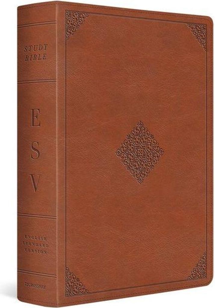 ESV Study Bible (Trutone, English Saddle, Ornament Design)