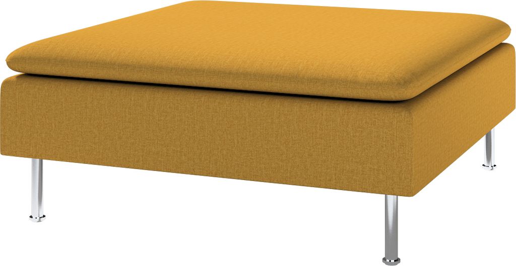 Dekoria Bezug für Söderhamn Fußhocker, senfgelb, 93 x 93 x 40