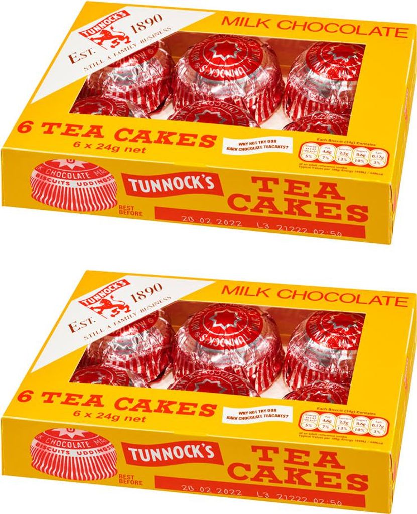 Tunnock's Tea Cakes - Baiser auf Mürbebiscuit mit Produktbild 