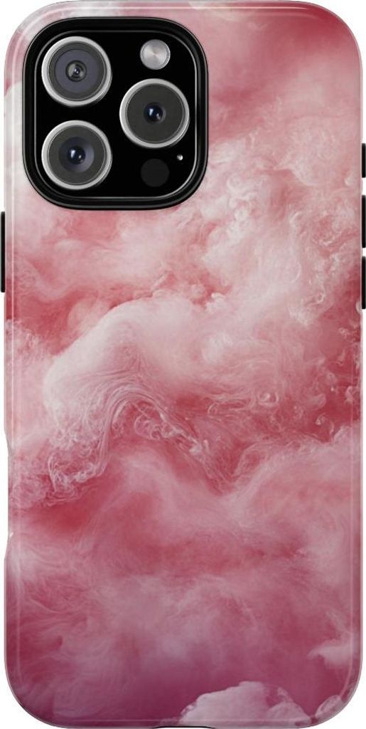 Wolkentraum in Rosa und Weiß – Hülle Kompatibel mit iPhone 16 Pro Max