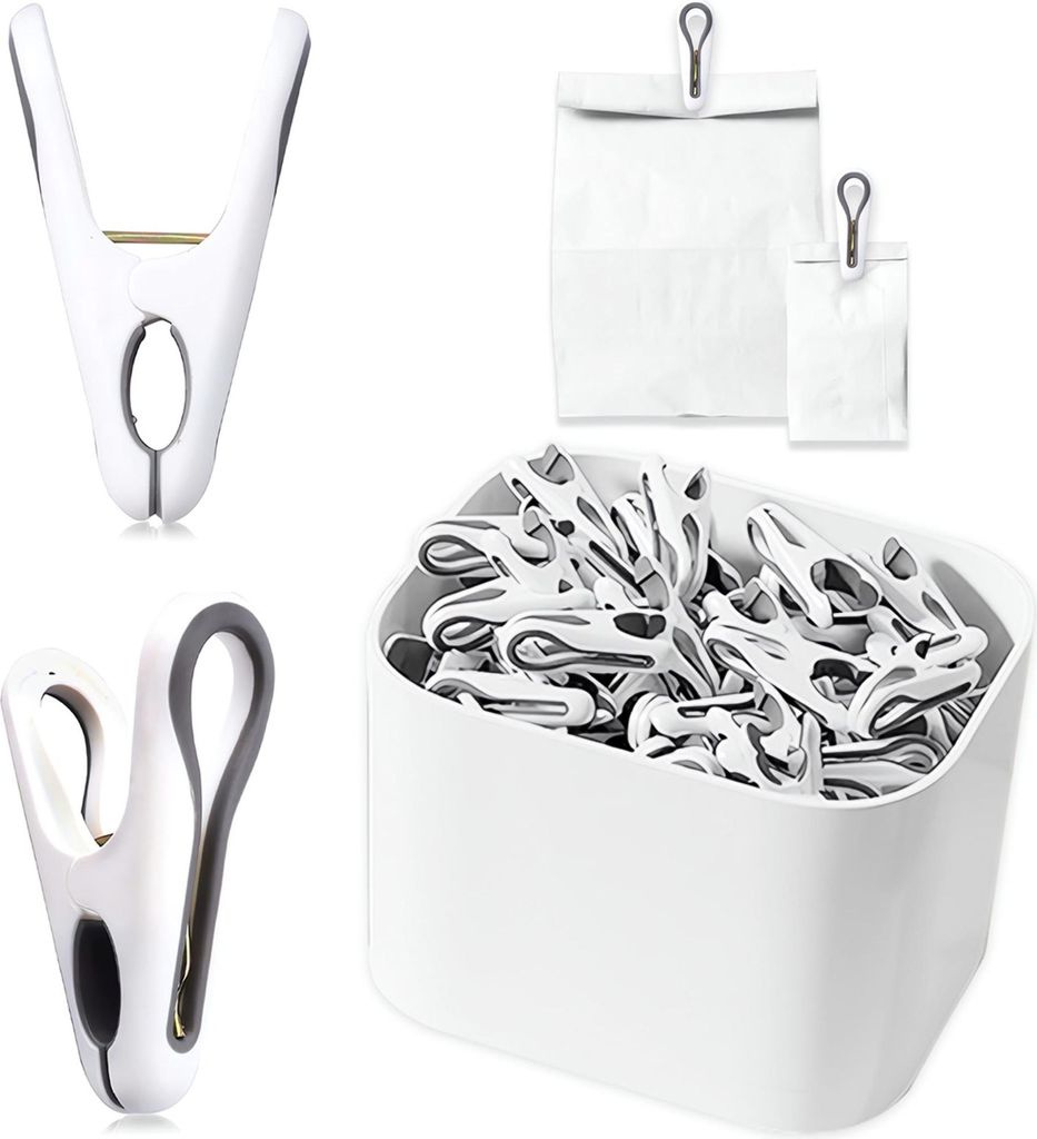 Plastik Wäscheklammern Wäscheklammer aus recycelten Kunststoff - Wäscheklammern ohne Abdruck 100% Farbecht Wäscheklammern,(Grey)