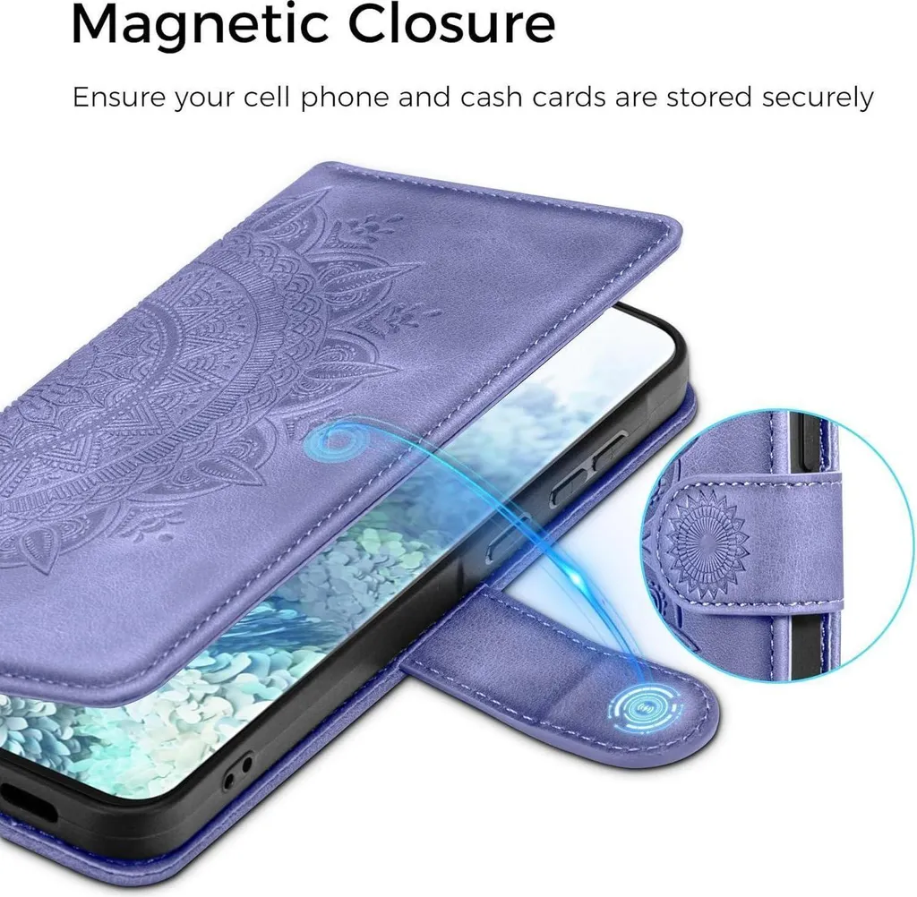 Etui Samsung Galaxy S20 Violet Housse Protection Intégrale Mode Support