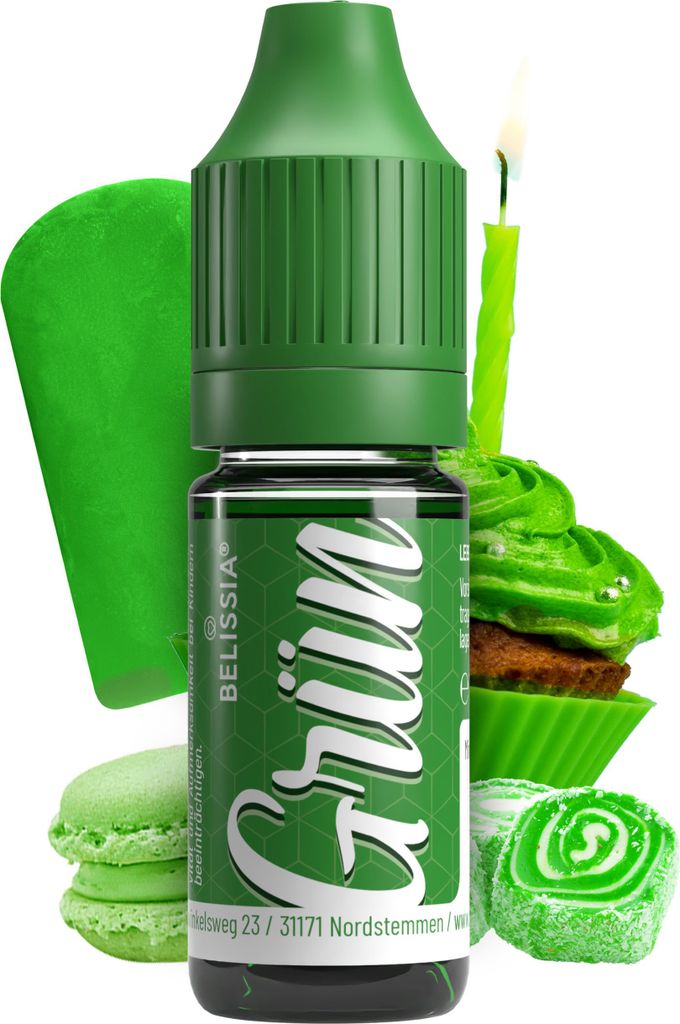 Belissia Lebensmittelfarbe Grün - 10ml flüssig & Produktbild 