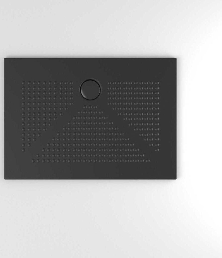 Duschwanne 70X100 aus Keramik in Schwarz | Delfino