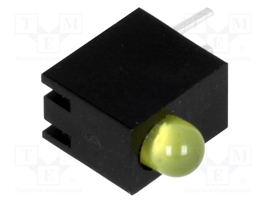 5x LED im Gehäuse 20mA gelb Anz.Dioden: 1 3mm Linse: diffus,gelb H30C-1YD LED--An