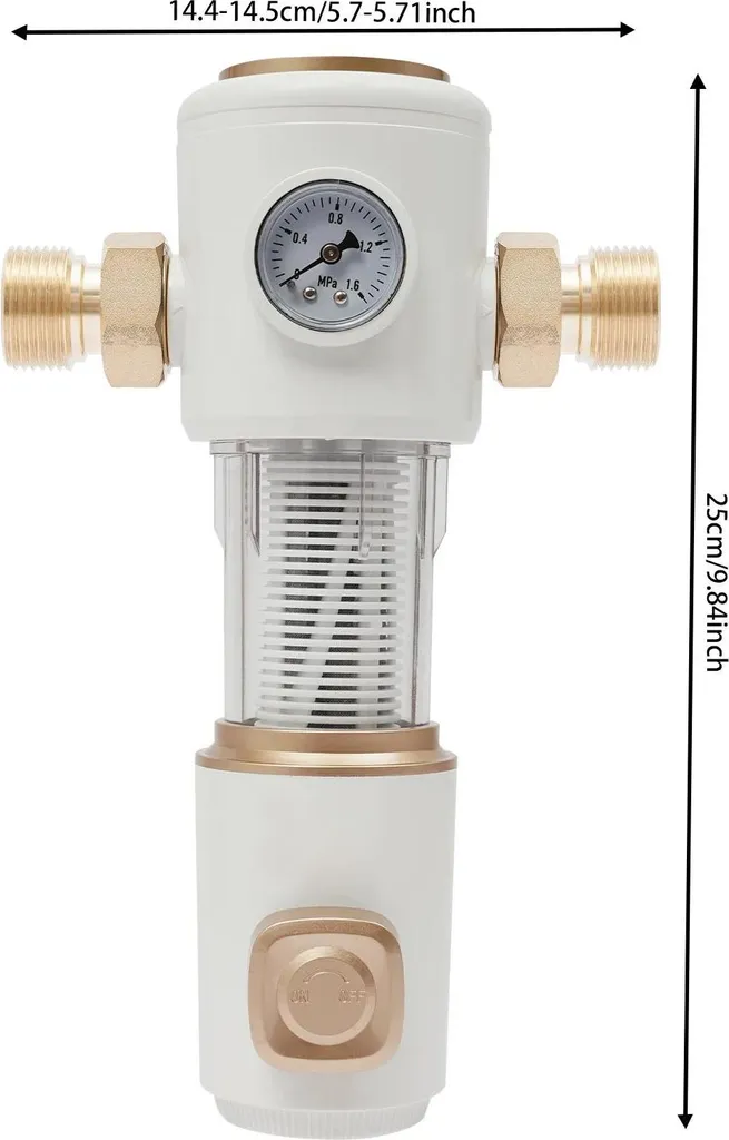 Filtre à sédiments blanc construction robuste et filtration de précision