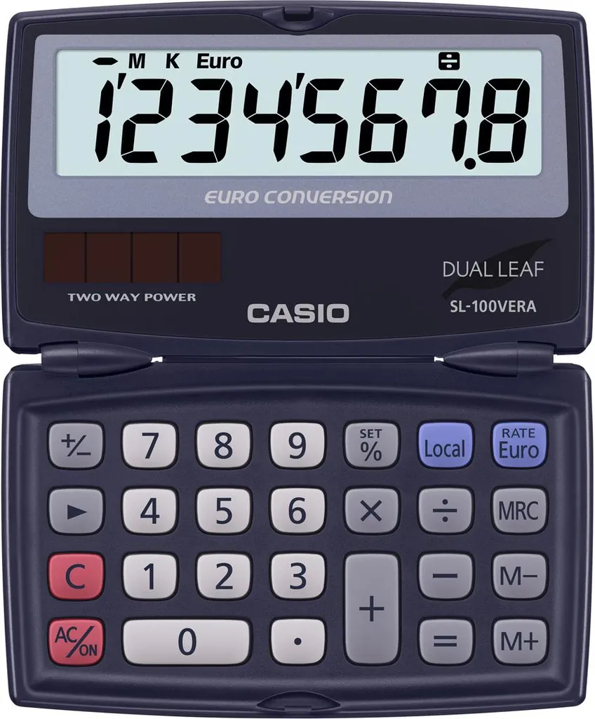Fornitura Ufficio: Calcolatrice Casio SL-100VER Nera 8 Cifre