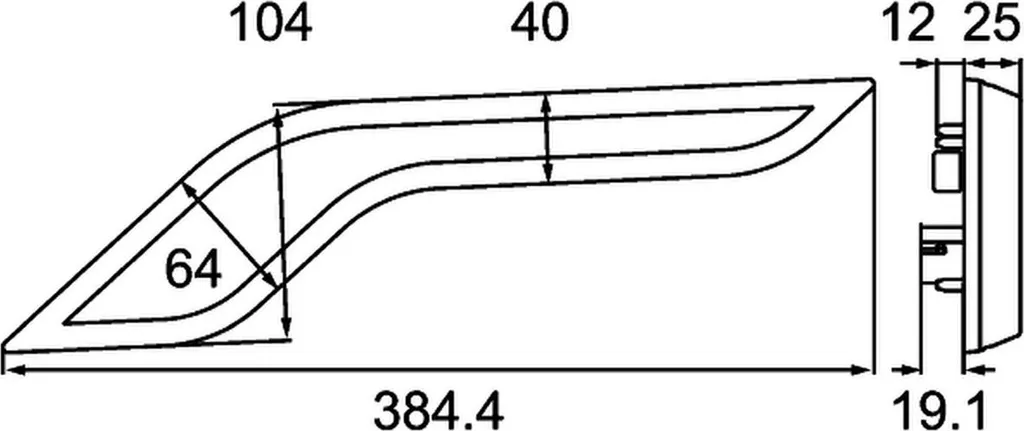 HELLA 2XX 013 349-021 Shapeline Style Wing - Finitura Cromo DX - 4