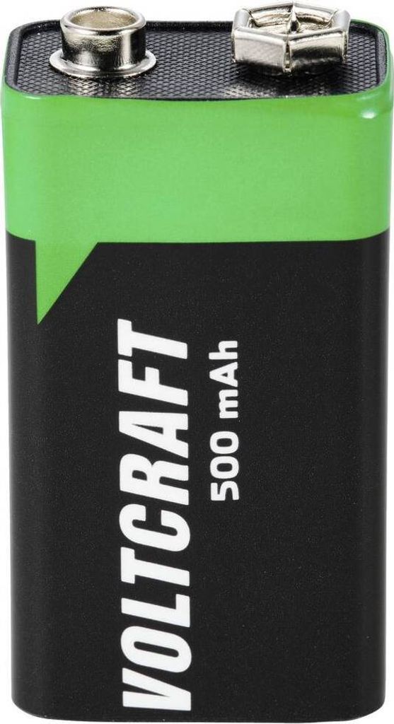 VOLTCRAFT 6LR61 9 V Block-Akku Li-Ion 500 mAh 7.4 V 1 St.
