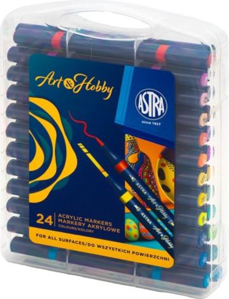 Professionelle doppelseitige Acrylmarker Astra Art&Hobby, 24 Stück