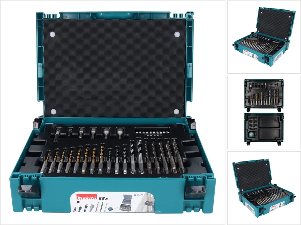 Set Punte Makita B-69478 65 Pezzi SDS-Plus - Kit Completo Professionale