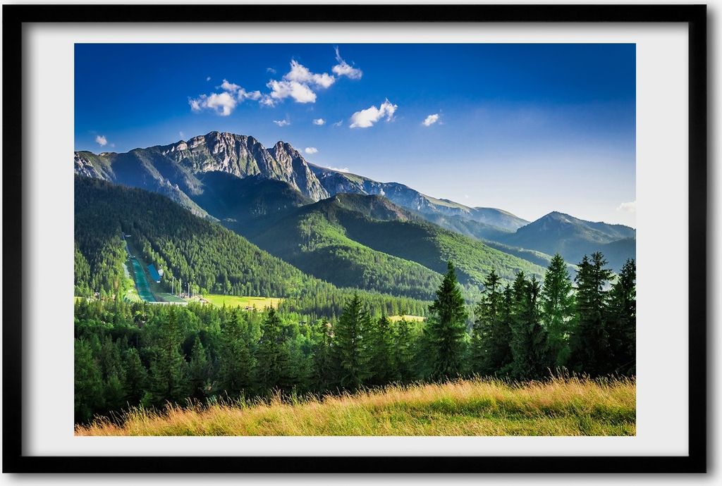 Bild 60x40 MDF-Rahmen, Wandkunst Der Hügel in dem Tatra