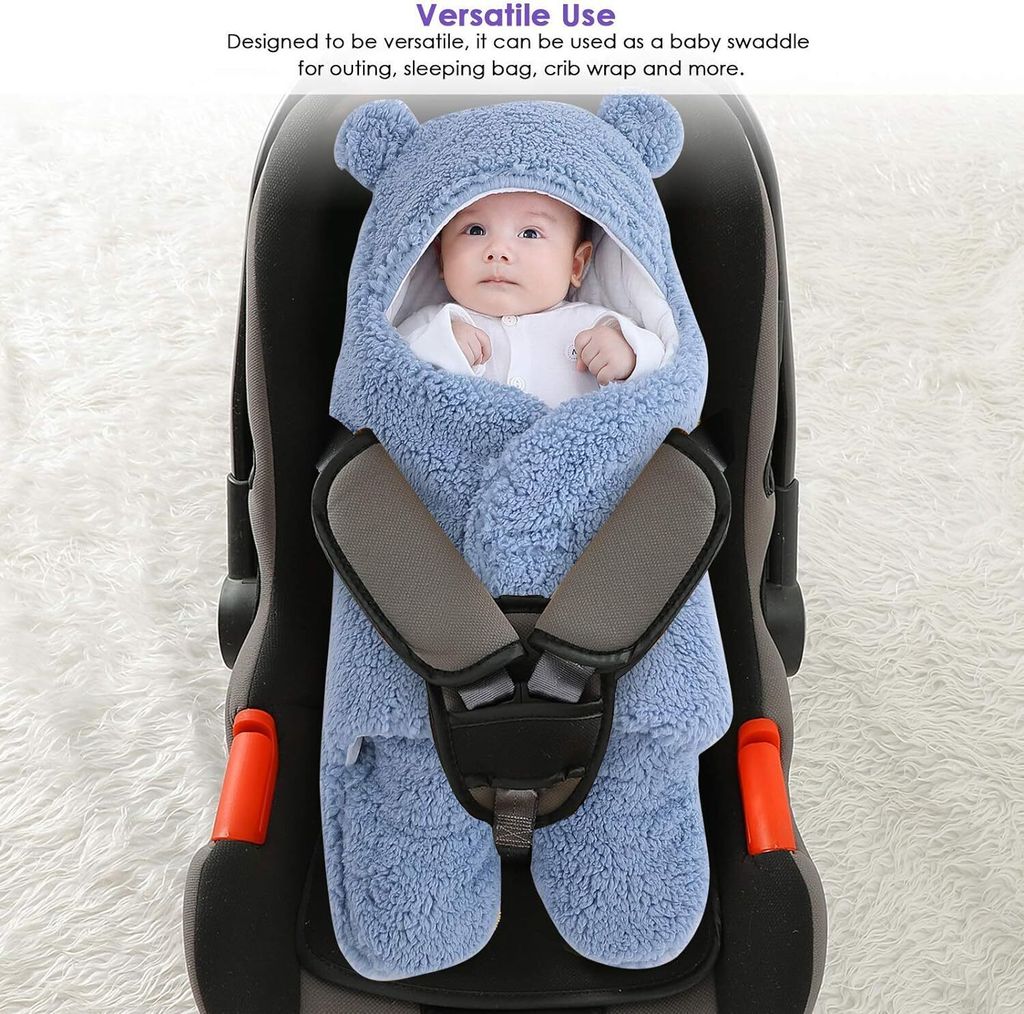 Teddybär-Babydecke - Baby Kuscheldecke für Neugeborenen - Produktbild 5