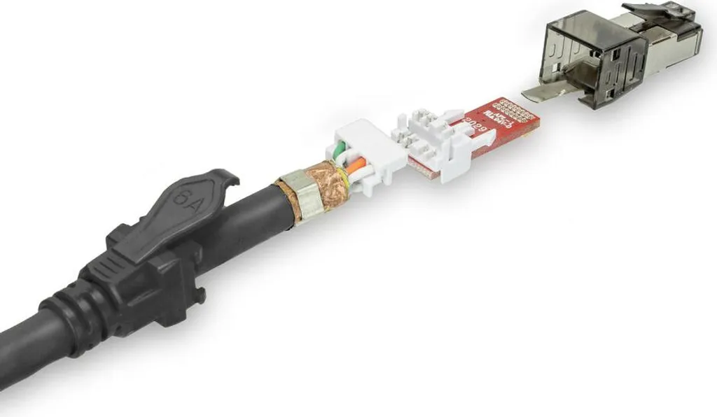 Câble patch ACT FB4905 S/FTP CAT6A IDC 4PPoE Noir 5m LSZH Snagless