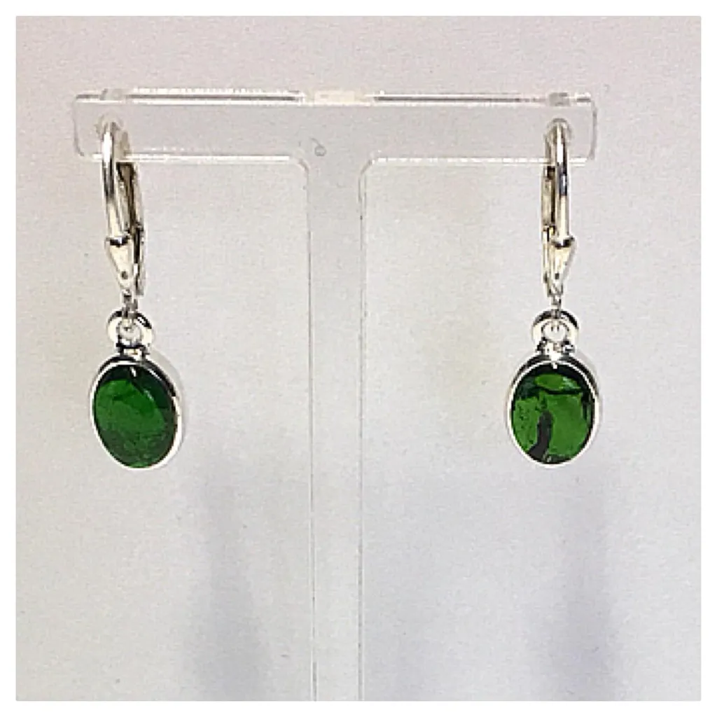 Pendentif en argent 925 avec véritable pierre diopside verte - 4