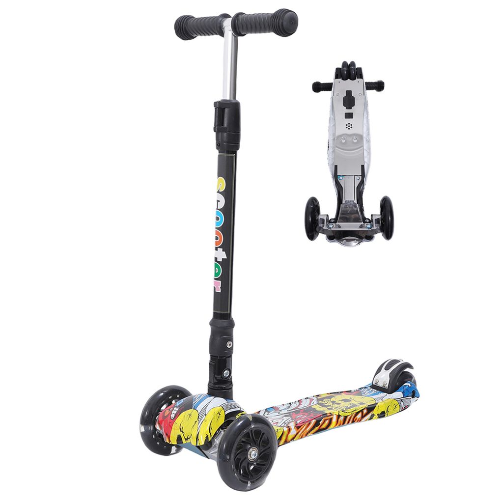 Habib Kinderroller Metall-Roller 3-Rad mit LED Licht | Produktbild 