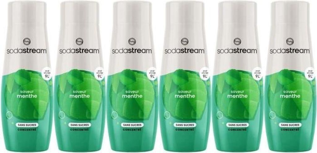 SODASTREAM Konzentrate 6er-Pack zuckerfreie Minzkonzentrate Bis zu 54 l Getränke 440 ml