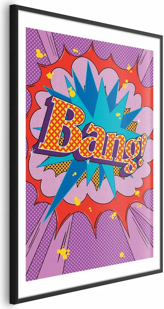 Poster Bang 40x60 con Cornice Nera Elegante - Arredo Casa Moderno