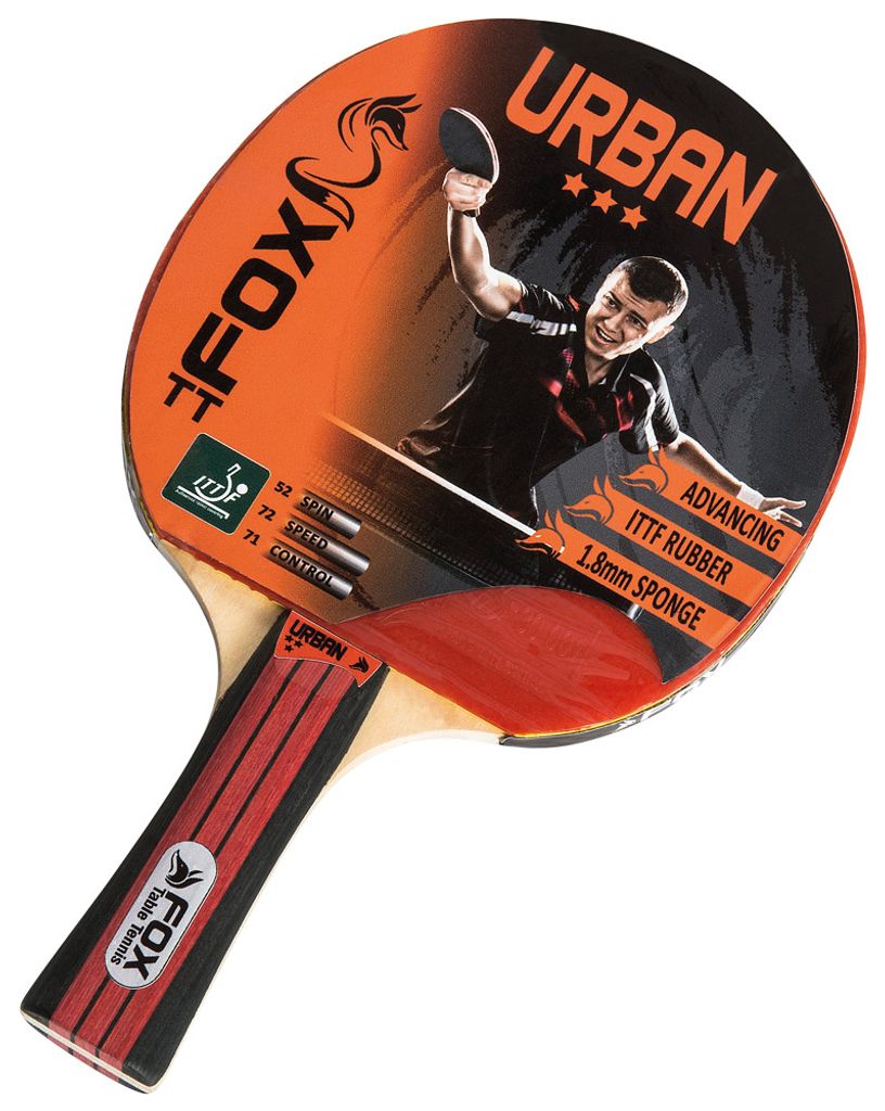 Fox TT Tischtennisschläger Urban 3 Star - Allround-Schläger für Fortgeschrittene