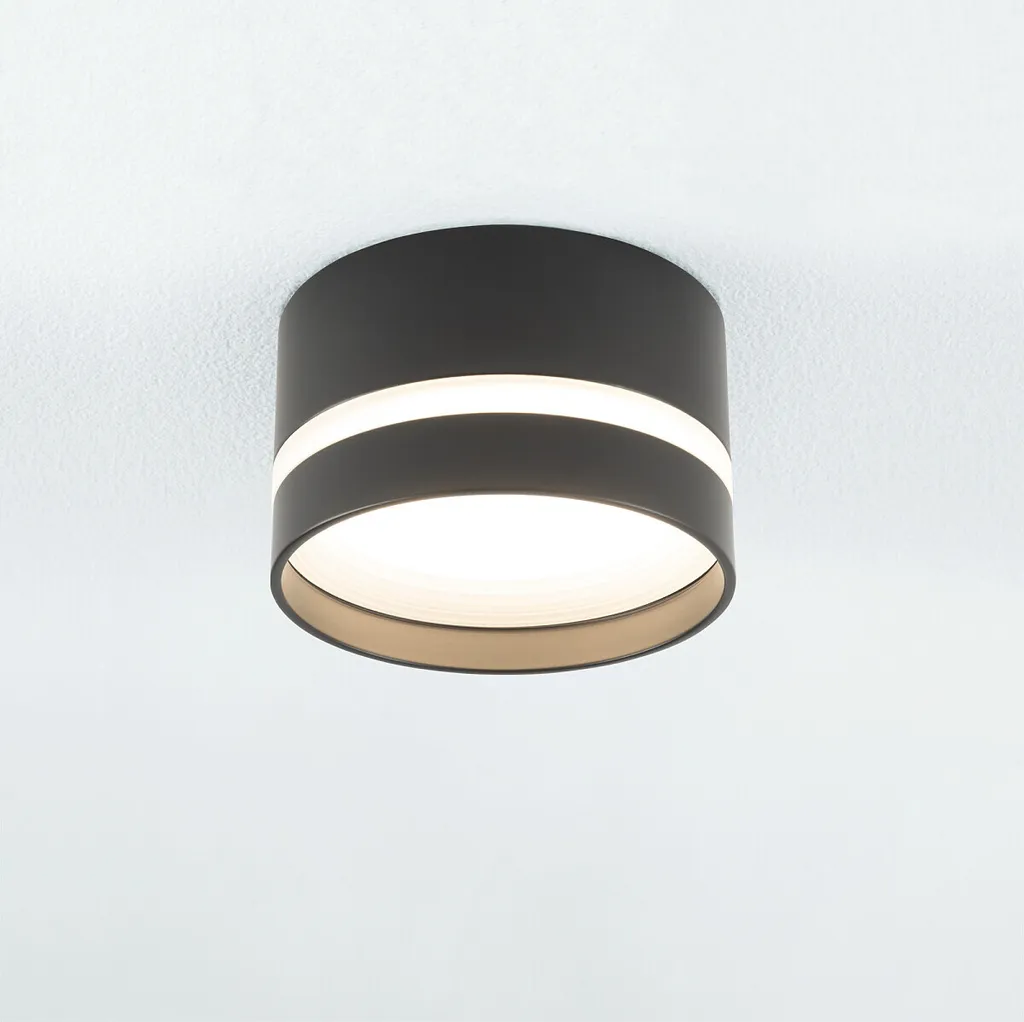 Luminaire encastrable plafond noir rond MURTER GX53 pour intérieur chic