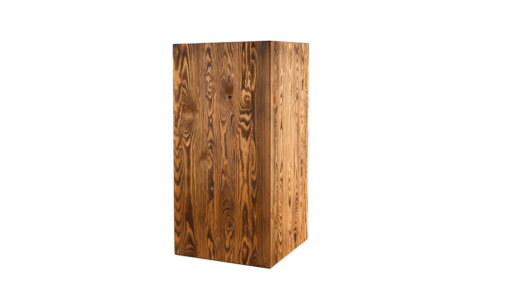 Colonne de décoration en bois 80x40x40 cm - Support rustique robuste
