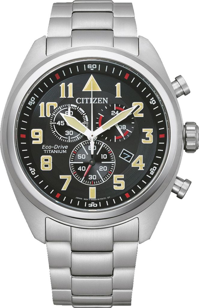 Citizen AT2480-81E Eco Drive orologio da uomo titanio crono Immagine del prodotto 