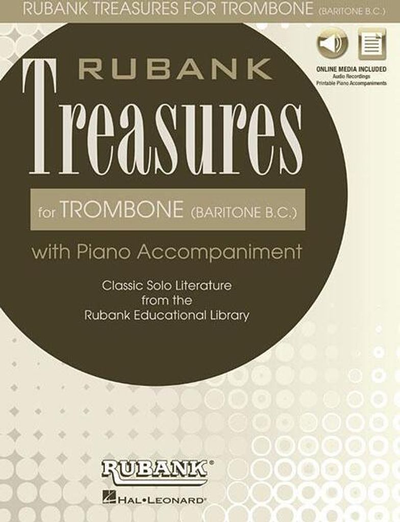 Rubank Treasures for Trombone (Baritone B.C.): Book with Online Audio (Stream or Download)