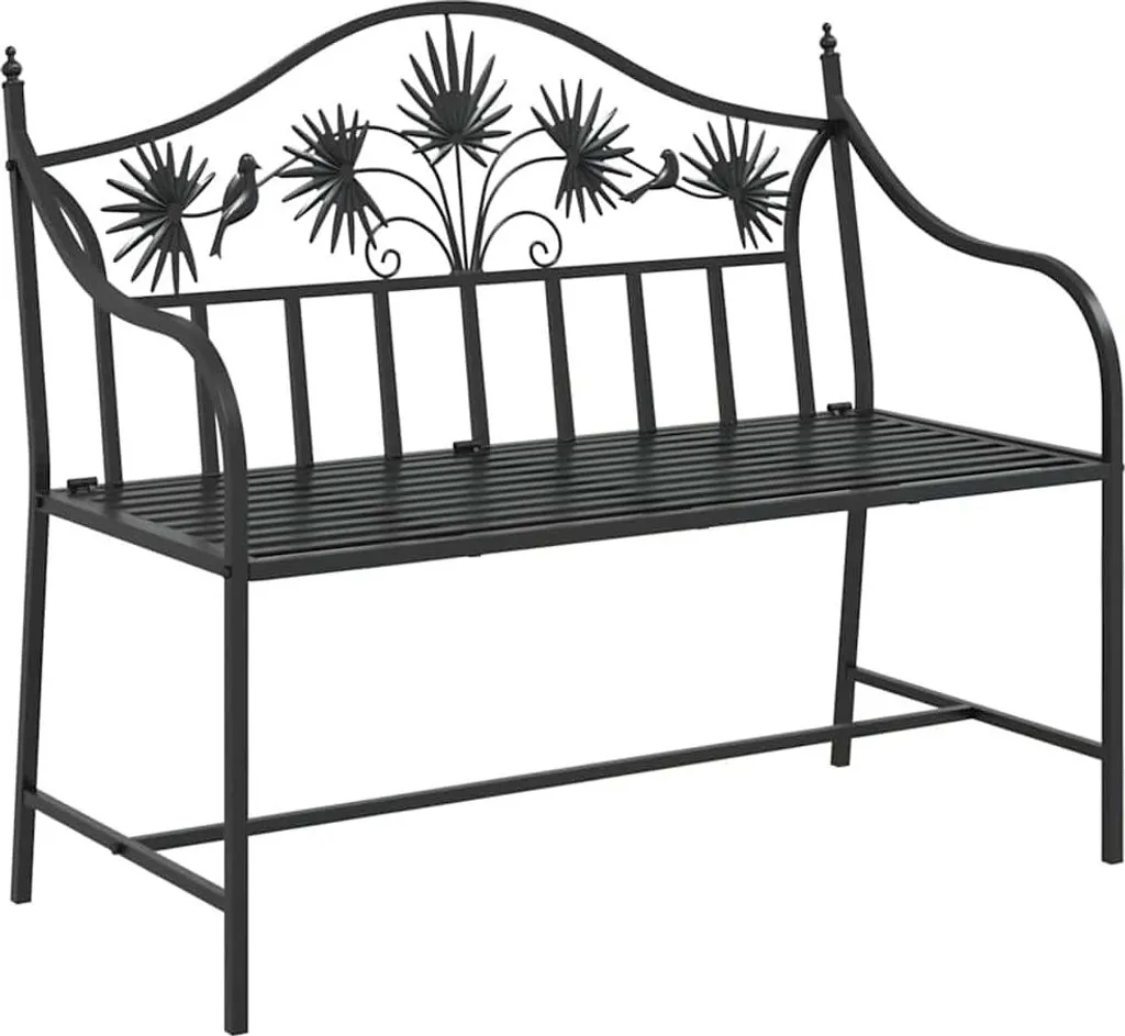 Panca vidaXL Steel Black 104cm - Must-Have per Outdoor Urbano