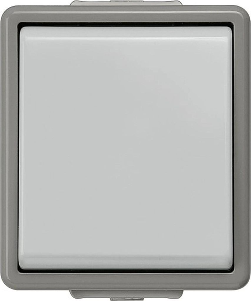 Siemens Taster, 1 Wechsler, DELTA fläche, IP44, AP, dunkelgrau/hellgrau, 1 Stk.