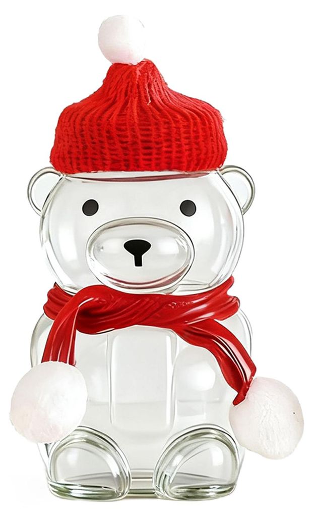 Trinkflasche mit Bärenmotiv, niedlicher Becher für Tee und Eiskaffee, tragbarer Kaltgetränkebecher mit Deckel, Geburtstags- und Weihnachtsgesche...