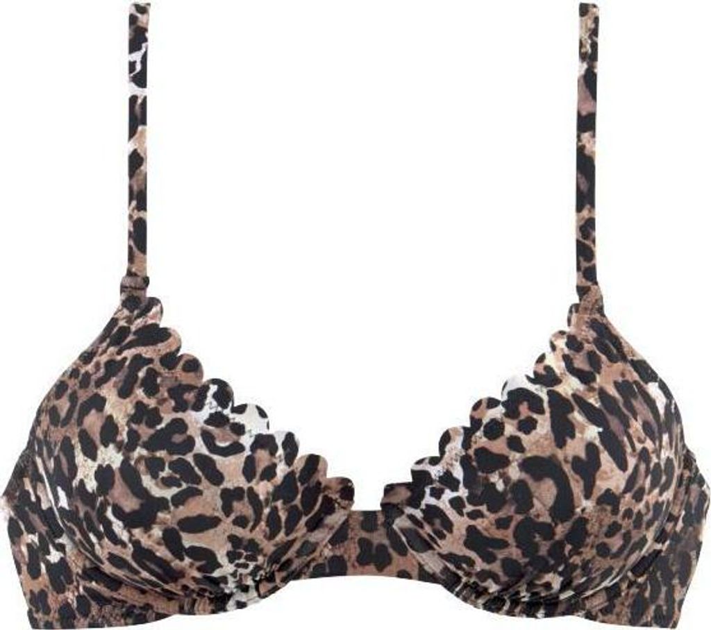 LASCANA Bügel-Bikini-Top braun-bedruckt Größe 34 Cup B