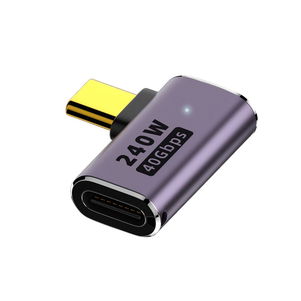 Typ-C-Adapter, 40 Gbit/s, Hochgeschwindigkeit, 240 W, Typ-C-Stecker auf Typ-C-Buchse, Konvertierungsköpfe für Spielkonsolen, Telefonzubehör