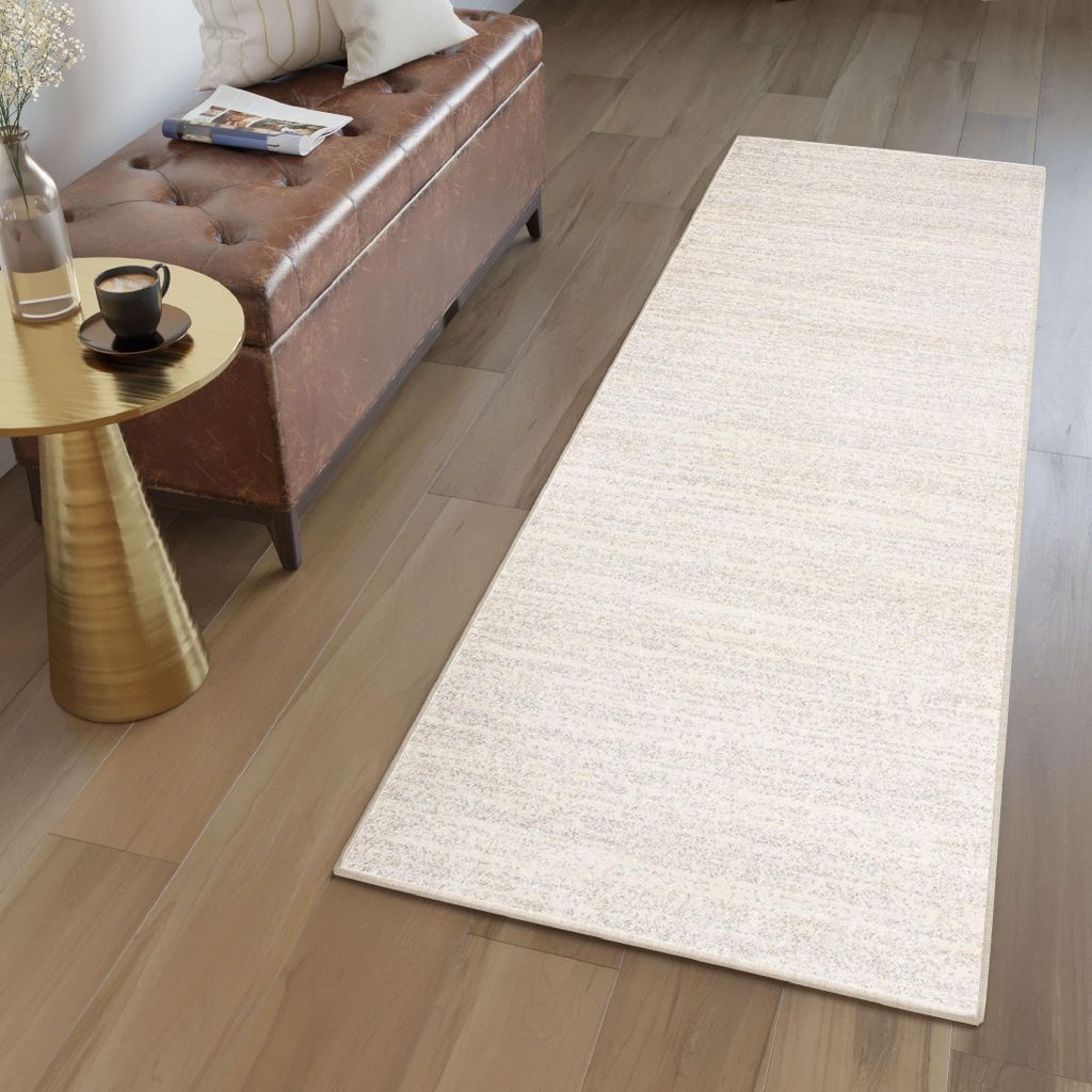 Tapiso Läufer SARI Modern Creme Wohnzimmer 120 x 350