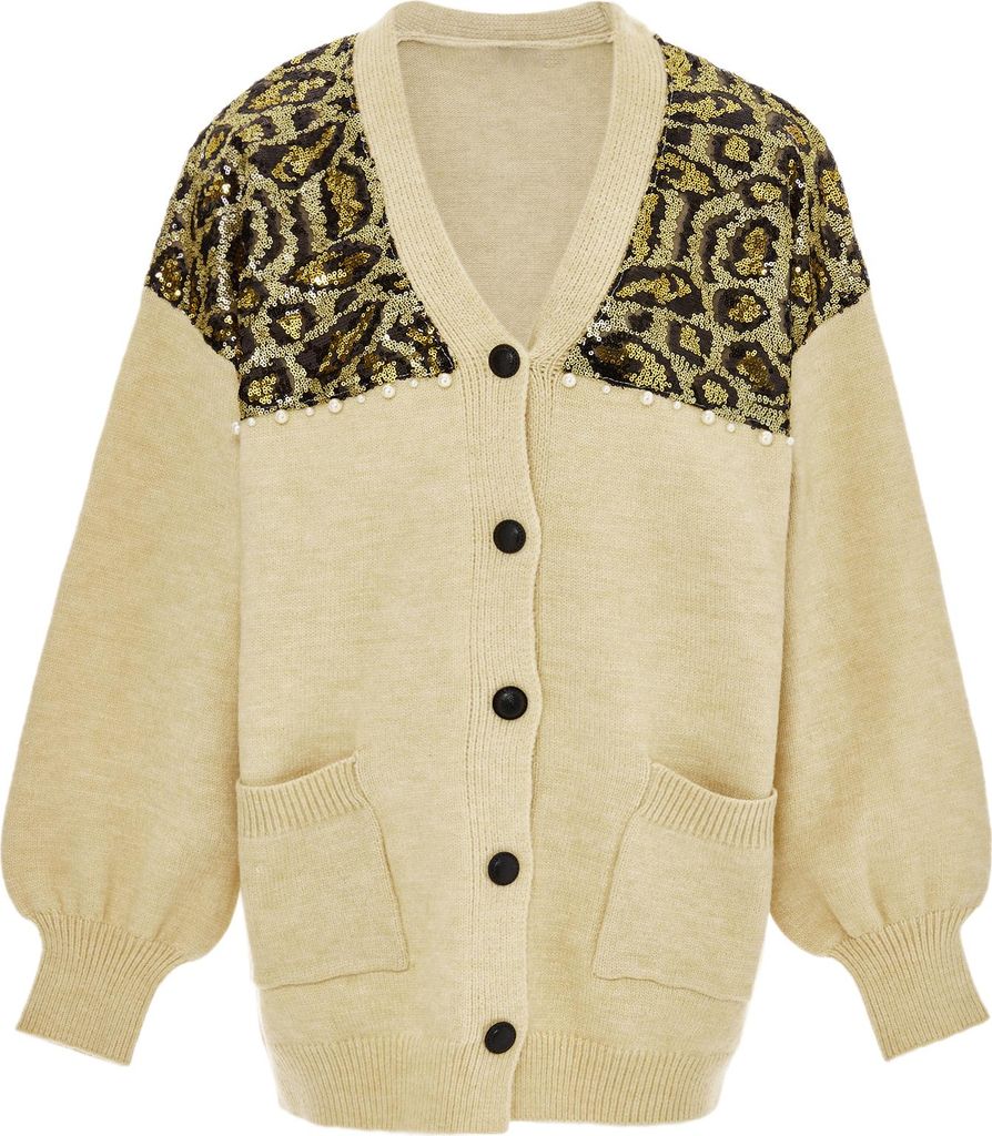 IMANE damen strickjacke - beige, M