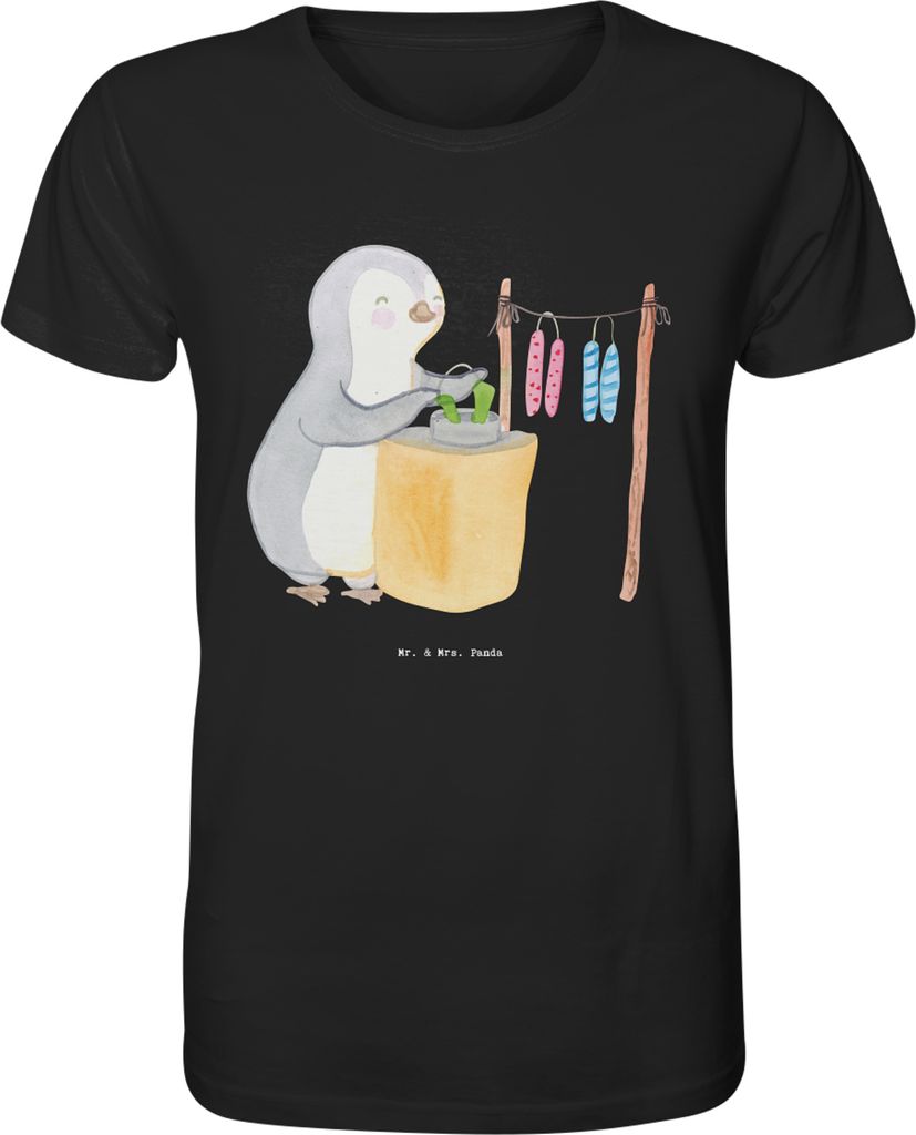 Mr. & Mrs. Panda Tshirt Pinguin Kerzenziehen Größe S - Schwarz - Geschenk, T-Shirt, Herren, Baumwoll, Kerzen Ziehen. DIY, Deko Basteln, Herren-T-...