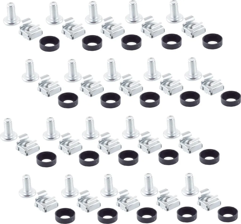 S/CONN Kit de vis à cage M6 VE20 08-01028 pour rack et baie serveur
