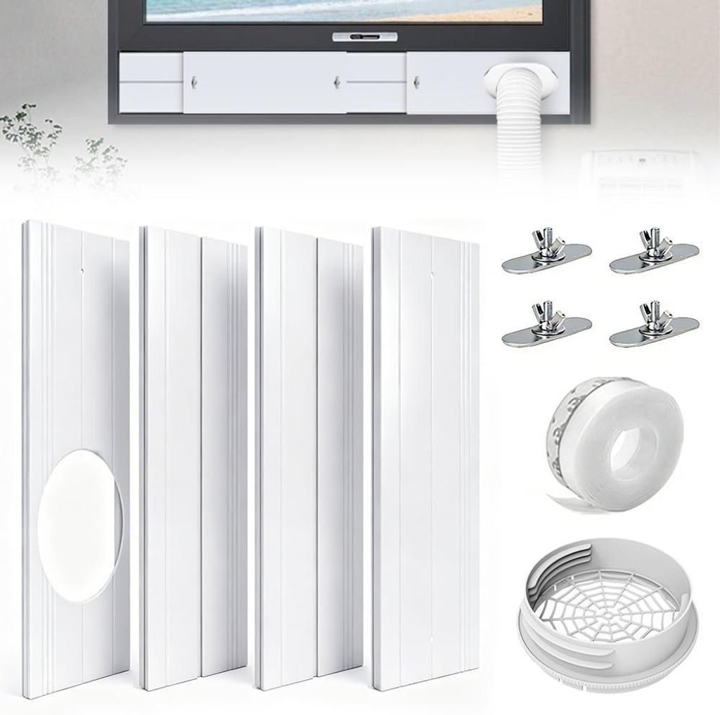 Klimaanlage Fensterabdichtung für Mobile Klimageräte 43-140 cm Hitzeschutz für Fenster & Dachfenster